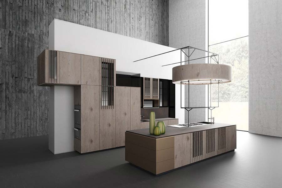 Show room Alno Gaggenau Miele Nef Bora Lyon Cuisine haut de gamme agencement avec architecte intérieur Marutti